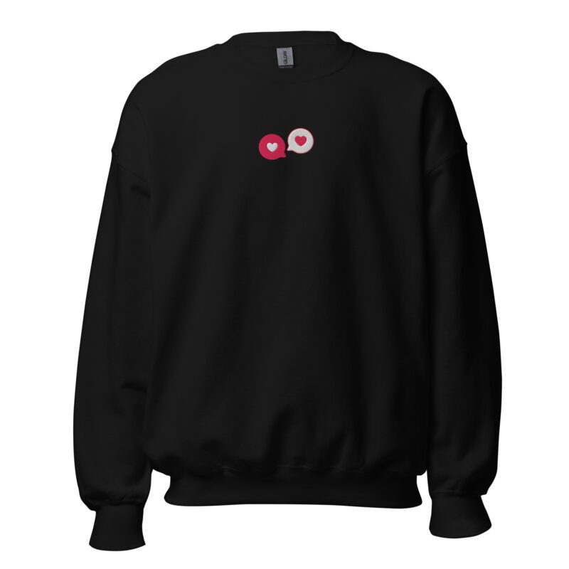Unisex TWIN HEART EMBROIDERED Sweatshirt