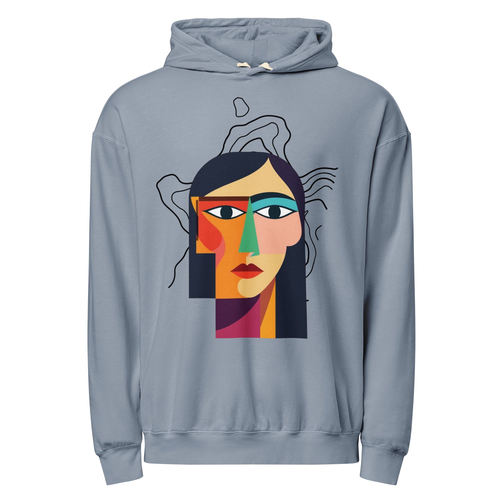 UNISEX CUBIC_FACE Lightweight Hoodie - Image 2