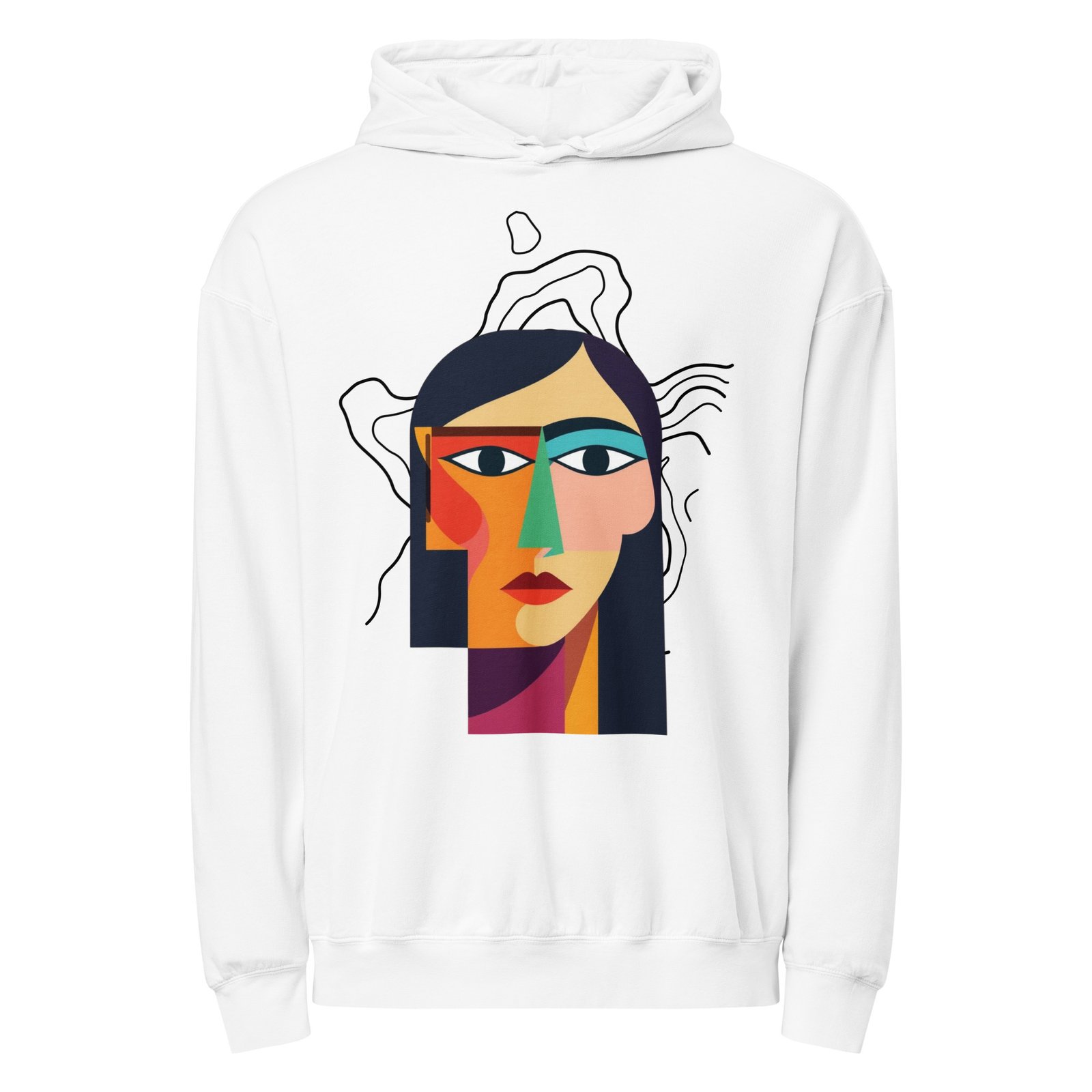 UNISEX CUBIC_FACE Lightweight Hoodie - Image 3