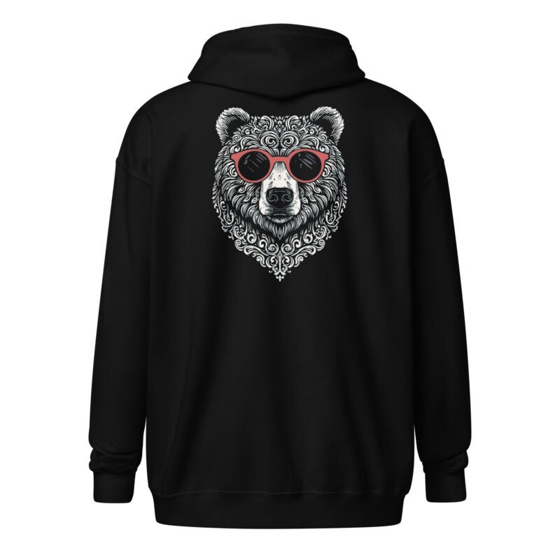 UNISEX HEAVY_BLD VICTORIAN BEAR ZIP HOODIE