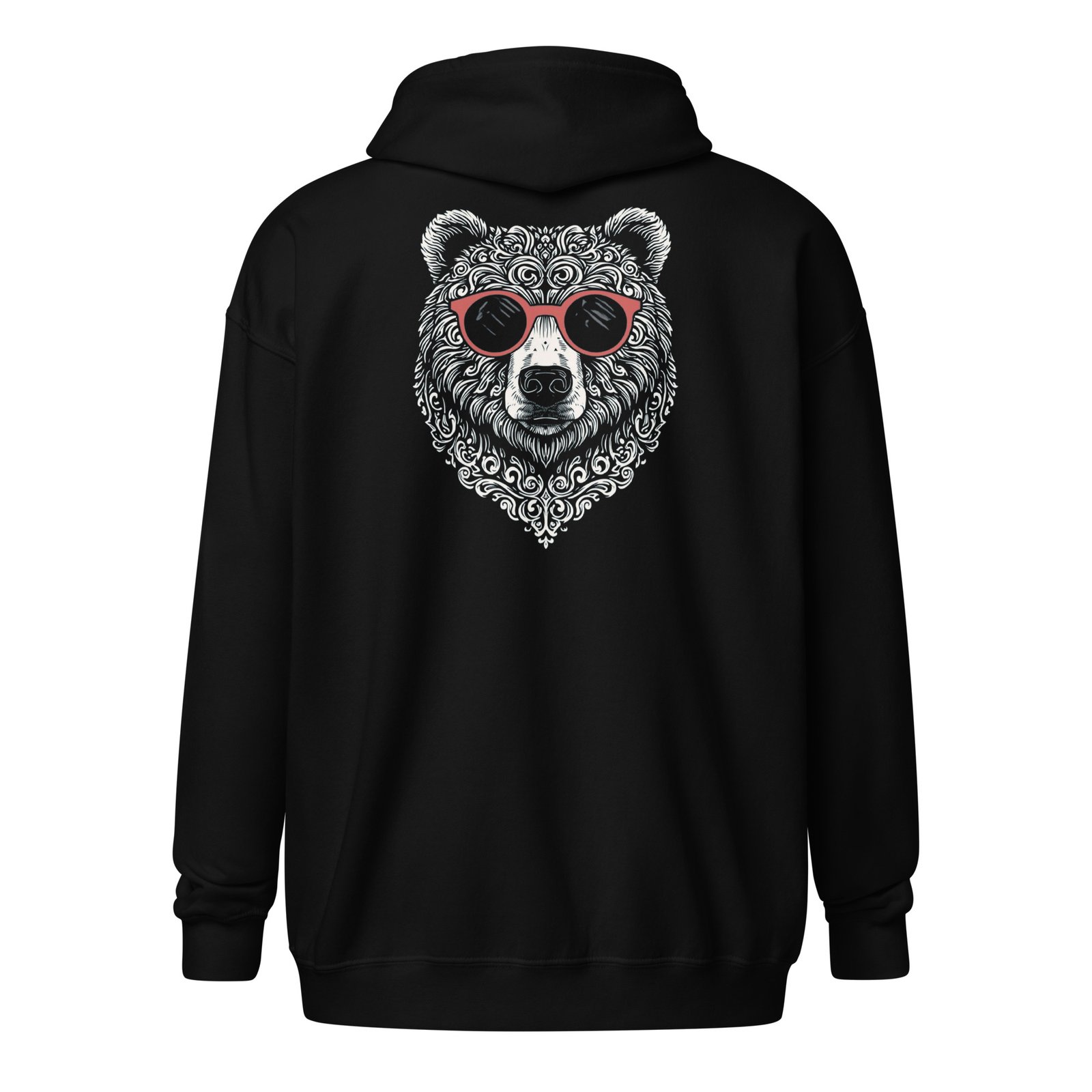 UNISEX HEAVY_BLD VICTORIAN BEAR ZIP HOODIE
