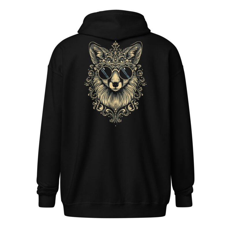 UNISEX HEAVY_BLD VICTORIAN FOX ZIP HOODIE