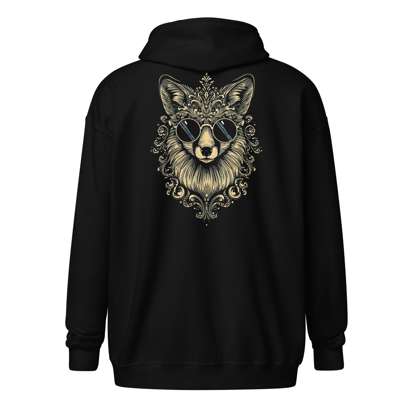 UNISEX HEAVY_BLD VICTORIAN FOX ZIP HOODIE