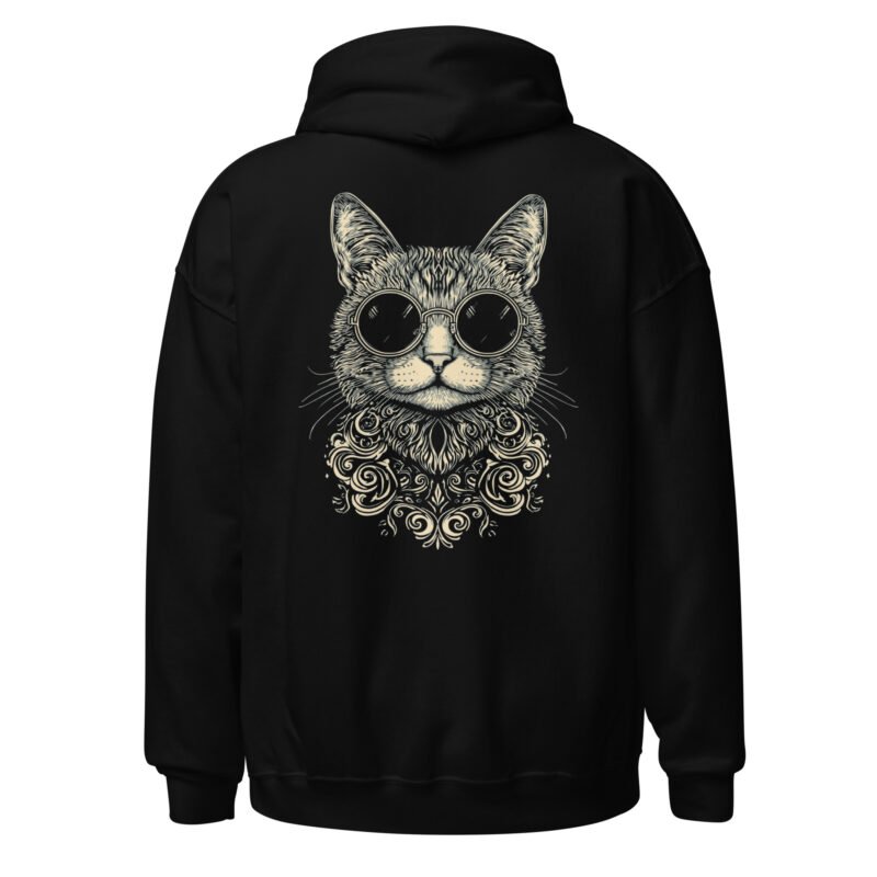 UNISEX HEAVY_BLD VICTORIAN CAT ZIP HOODIE (Backside)